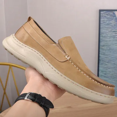 Genuine Leather Shock Absorbing Loafers Shoes